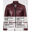 image:imageBlingsoul Mens Leather Motorcycle Style Jacket  Quilted Cafe Racer Biker Style Jacket for MenBurgundy Maroon Wax