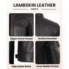 image:imageBlingsoul Mens Leather Motorcycle Style Jacket  Quilted Cafe Racer Biker Style Jacket for MenDark Brown Ruboff