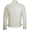 image:imageBlingsoul Mens Leather Motorcycle Style Jacket  Quilted Cafe Racer Biker Style Jacket for MenOffwhite