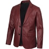 2-button - Burgundy Maroon Wax