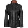 image:imageLeather Coats for Womens  Genuine Long Leather Jacket WomenErin  Black  Cognac Leather Coat
