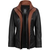 image:imageLeather Coats for Womens  Genuine Long Leather Jacket WomenErin  Black  Cognac Leather Coat