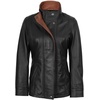 image:imageLeather Coats for Womens  Genuine Long Leather Jacket WomenErin  Black  Cognac Leather Coat