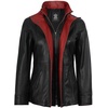 image:imageLeather Coats for Womens  Genuine Long Leather Jacket WomenErin  Black  Red Leather Coat