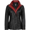 image:imageLeather Coats for Womens  Genuine Long Leather Jacket WomenErin  Black  Red Leather Coat
