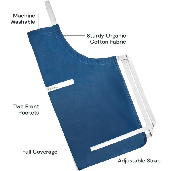 imageCaraway Apron  100 Organic Cotton Apron  Features 2 Pockets ampamp Adjustable Neck StrapNavy