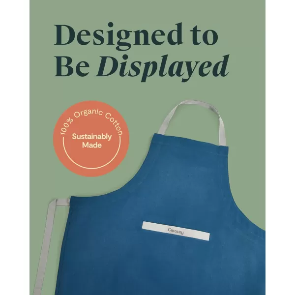 imageCaraway Apron  100 Organic Cotton Apron  Features 2 Pockets ampamp Adjustable Neck StrapNavy
