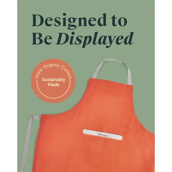imageCaraway Apron  100 Organic Cotton Apron  Features 2 Pockets ampamp Adjustable Neck StrapPerracotta