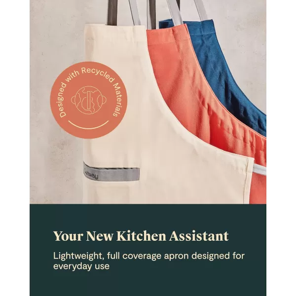 imageCaraway Apron  100 Organic Cotton Apron  Features 2 Pockets ampamp Adjustable Neck StrapPerracotta