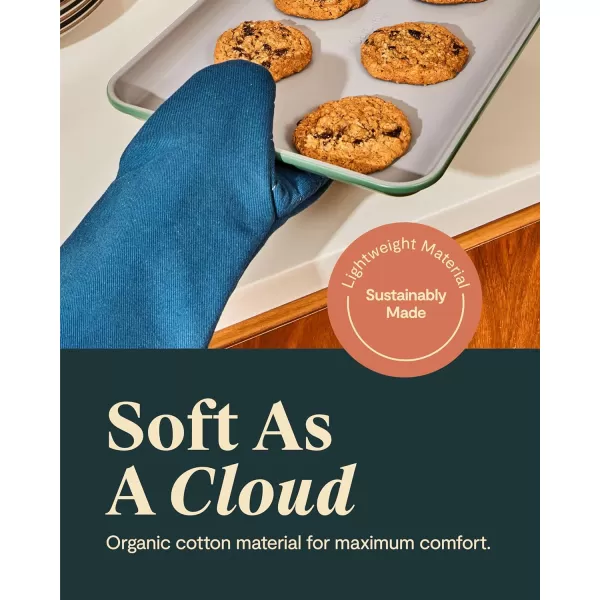 imageCaraway Linen Oven Mitts  100 Organic Cotton Oven Mitt  DoubleLayer ampamp StainResistant Stitching  Safe Handling of Hot Kitchenware  Set of 2  CreamPerracotta