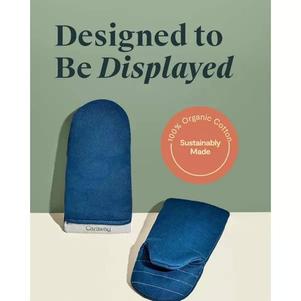 imageCaraway Linen Oven Mitts  100 Organic Cotton Oven Mitt  DoubleLayer ampamp StainResistant Stitching  Safe Handling of Hot Kitchenware  Set of 2  CreamNavy