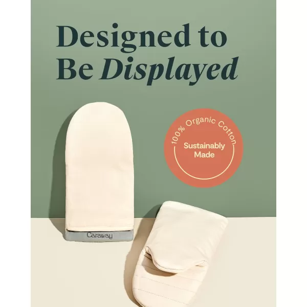 imageCaraway Linen Oven Mitts  100 Organic Cotton Oven Mitt  DoubleLayer ampamp StainResistant Stitching  Safe Handling of Hot Kitchenware  Set of 2  CreamCream