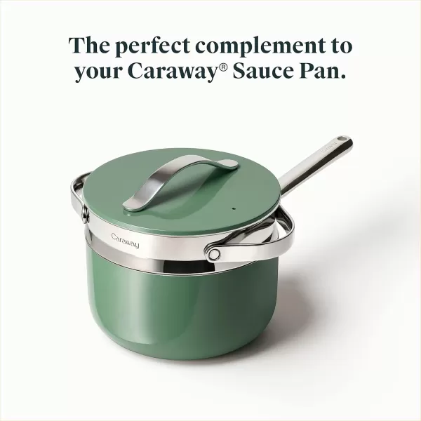 imageCaraway Steamer  Stainless Steel Steamer with Handles  Non Stick Non Toxic Coating  Steam Veggies Seafood and More  Compatible With Our Dutch Oven or Sauce Pan  SmallSmall