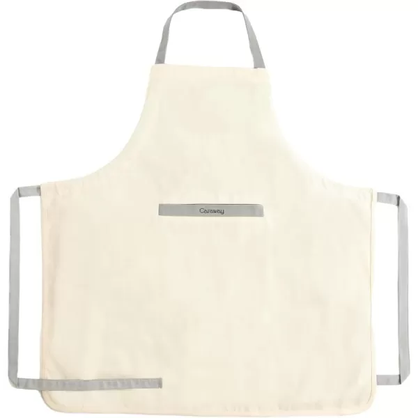 imageCaraway Apron  100 Organic Cotton Apron  Features 2 Pockets ampamp Adjustable Neck StrapCream