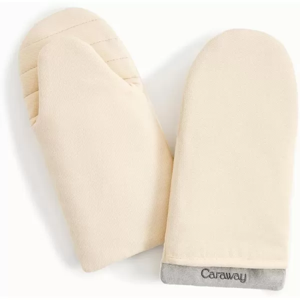 imageCaraway Linen Oven Mitts  100 Organic Cotton Oven Mitt  DoubleLayer ampamp StainResistant Stitching  Safe Handling of Hot Kitchenware  Set of 2  CreamCream