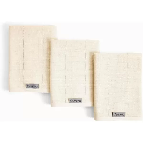 imageCaraway Linen Tea Towels  Reusable Dish Towels  Made from 100 Organic Cotton  Highly Absorbent ampamp LintFree  Perfect for Kitchen Cleanup or Table Setting  Extra Large Size  CreamCream