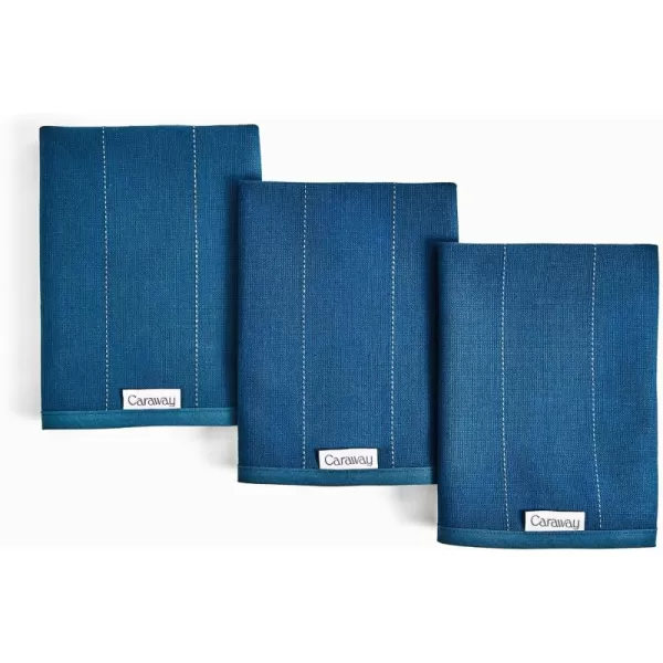 imageCaraway Linen Tea Towels  Reusable Dish Towels  Made from 100 Organic Cotton  Highly Absorbent ampamp LintFree  Perfect for Kitchen Cleanup or Table Setting  Extra Large Size  CreamNavy