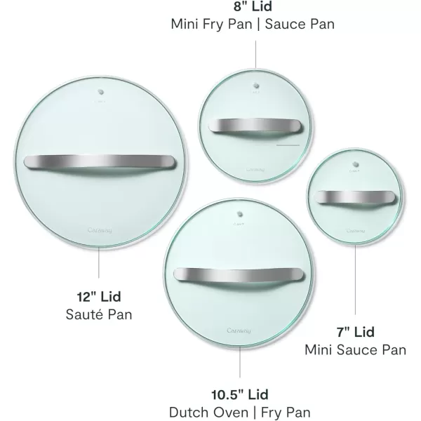 imageCaraway 118quot Glass Lid for Pots and Pans  Made With Tempered Glass  Sized to Fit Caraway CeramicCoated ampamp Stainless Steel Cookware