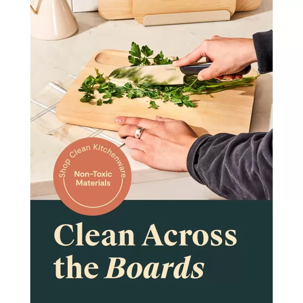 imageCaraway 4Piece Double Sided Wood Cutting Board Set  Made From FSCCertified Birch Wood  Mineral Oil ampamp Wax Finish  3 Sizes  Small Medium ampamp Large  Storage Organizers Included14L x 10W