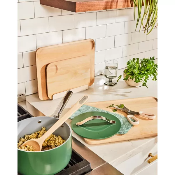 imageCaraway 4Piece Double Sided Wood Cutting Board Set  Made From FSCCertified Birch Wood  Mineral Oil ampamp Wax Finish  3 Sizes  Small Medium ampamp Large  Storage Organizers Included10L x 7W