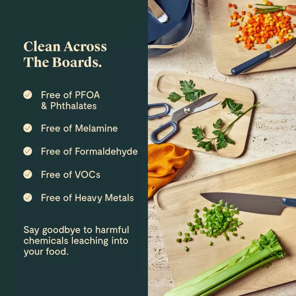 imageCaraway 4Piece Double Sided Wood Cutting Board Set  Made From FSCCertified Birch Wood  Mineral Oil ampamp Wax Finish  3 Sizes  Small Medium ampamp Large  Storage Organizers IncludedCutting Board Set