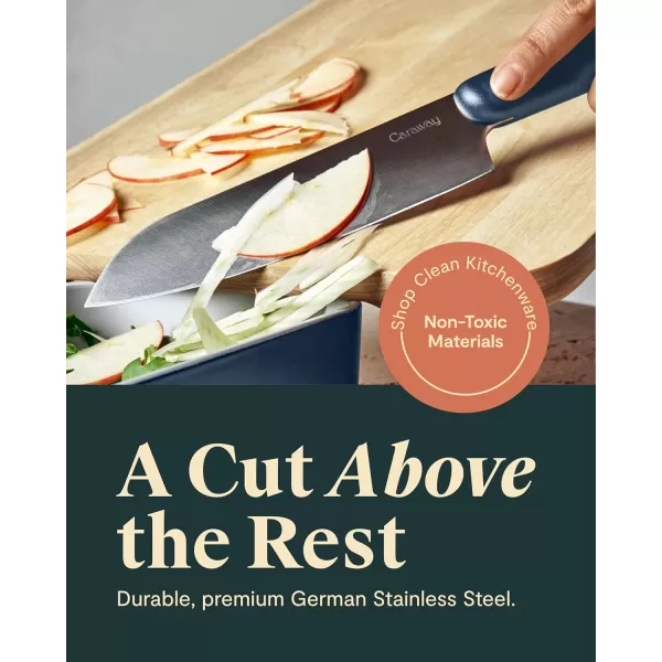 imageCaraway 5 Piece Knife Set  Premium German Steel Blade Kitchen Knives  Ergonomic Handles  No Microplastics  MistMist