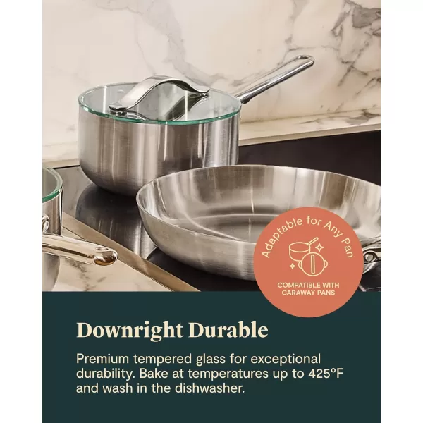 imageCaraway 7quot Glass Lid for Pots and Pans  Made With Tempered Glass  Sized to Fit Caraway CeramicCoated ampamp Stainless Steel Cookware