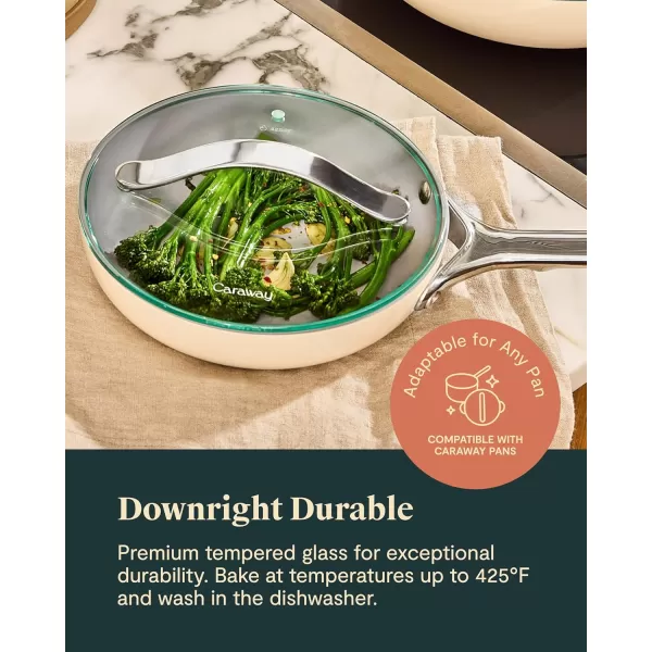 imageCaraway 8quot Glass Lid for Pots and Pans  Made With Tempered Glass  Sized to Fit Caraway CeramicCoated ampamp Stainless Steel Cookware