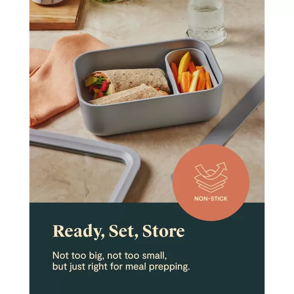 imageCaraway Glass Food Storage 10 Cup Glass Container  Ceramic Coated Food Container  Easy to Store Non Toxic Non Stick Lunch Box Container with Glass Lids Dishwasher Oven ampamp Microwave Safe  MistSage