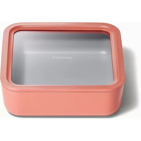 imageCaraway Glass Food Storage 10 Cup Glass Container  Ceramic Coated Food Container  Easy to Store Non Toxic Non Stick Lunch Box Container with Glass Lids Dishwasher Oven ampamp Microwave Safe  MistPerracotta