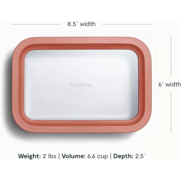 imageCaraway Glass Food Storage 10 Cup Glass Container  Ceramic Coated Food Container  Easy to Store Non Toxic Non Stick Lunch Box Container with Glass Lids Dishwasher Oven ampamp Microwave Safe  MistPerracotta