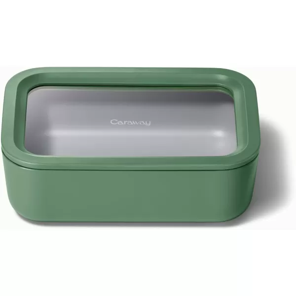 imageCaraway Glass Food Storage 10 Cup Glass Container  Ceramic Coated Food Container  Easy to Store Non Toxic Non Stick Lunch Box Container with Glass Lids Dishwasher Oven ampamp Microwave Safe  MistSage