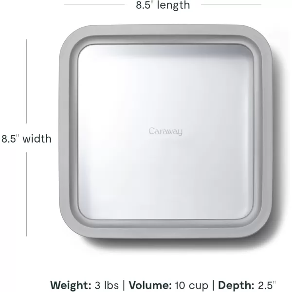 imageCaraway Glass Food Storage 10 Cup Glass Container  Ceramic Coated Food Container  Easy to Store Non Toxic Non Stick Lunch Box Container with Glass Lids Dishwasher Oven ampamp Microwave Safe  MistGray