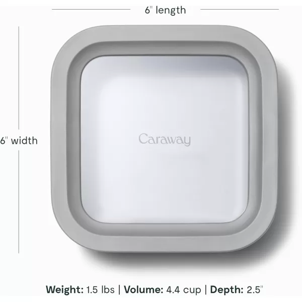 imageCaraway Glass Food Storage 10 Cup Glass Container  Ceramic Coated Food Container  Easy to Store Non Toxic Non Stick Lunch Box Container with Glass Lids Dishwasher Oven ampamp Microwave Safe  MistGray