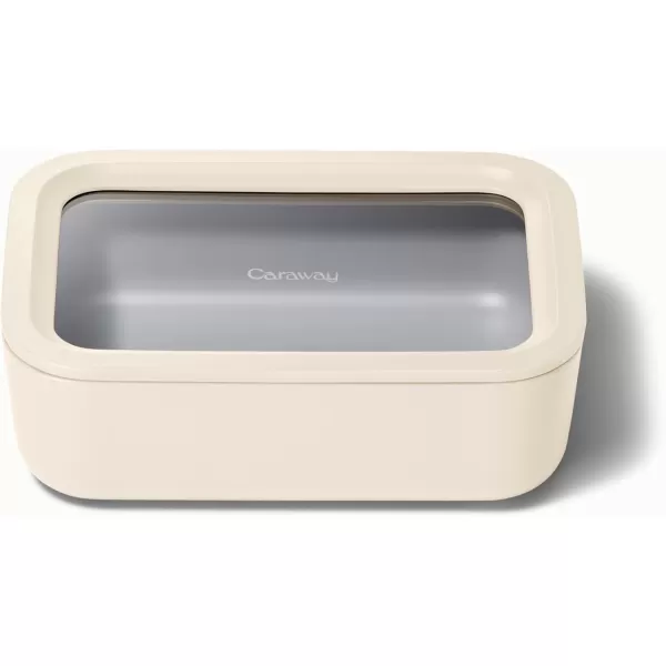 imageCaraway Glass Food Storage 10 Cup Glass Container  Ceramic Coated Food Container  Easy to Store Non Toxic Non Stick Lunch Box Container with Glass Lids Dishwasher Oven ampamp Microwave Safe  MistCream