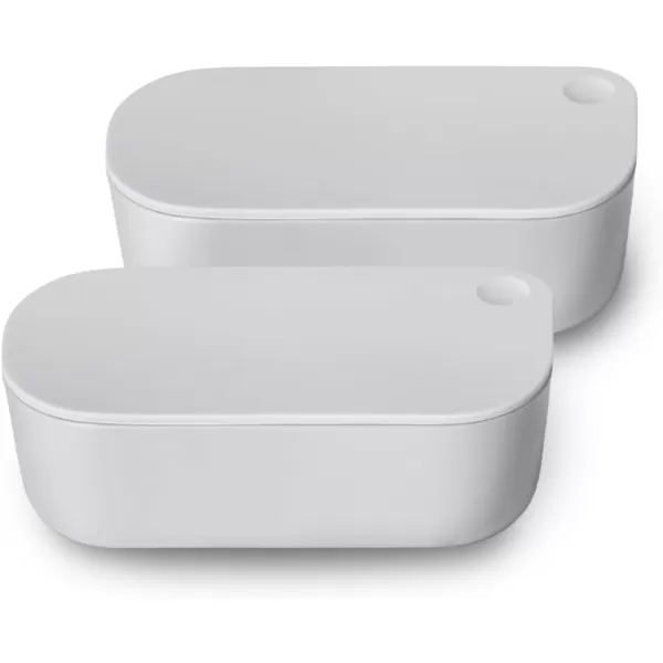 imageCaraway Glass Food Storage 10 Cup Glass Container  Ceramic Coated Food Container  Easy to Store Non Toxic Non Stick Lunch Box Container with Glass Lids Dishwasher Oven ampamp Microwave Safe  MistGray