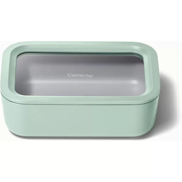 imageCaraway Glass Food Storage 10 Cup Glass Container  Ceramic Coated Food Container  Easy to Store Non Toxic Non Stick Lunch Box Container with Glass Lids Dishwasher Oven ampamp Microwave Safe  MistMist
