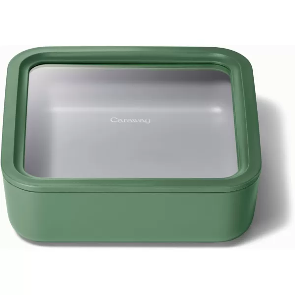 imageCaraway Glass Food Storage 10 Cup Glass Container  Ceramic Coated Food Container  Easy to Store Non Toxic Non Stick Lunch Box Container with Glass Lids Dishwasher Oven ampamp Microwave Safe  MistSage