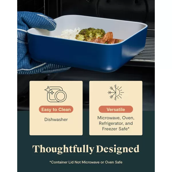imageCaraway Glass Food Storage 10 Cup Glass Container  Ceramic Coated Food Container  Easy to Store Non Toxic Non Stick Lunch Box Container with Glass Lids Dishwasher Oven ampamp Microwave Safe  MistGray