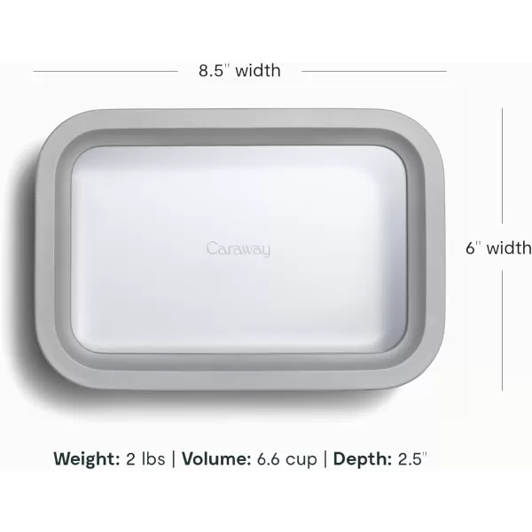 imageCaraway Glass Food Storage 10 Cup Glass Container  Ceramic Coated Food Container  Easy to Store Non Toxic Non Stick Lunch Box Container with Glass Lids Dishwasher Oven ampamp Microwave Safe  MistGray
