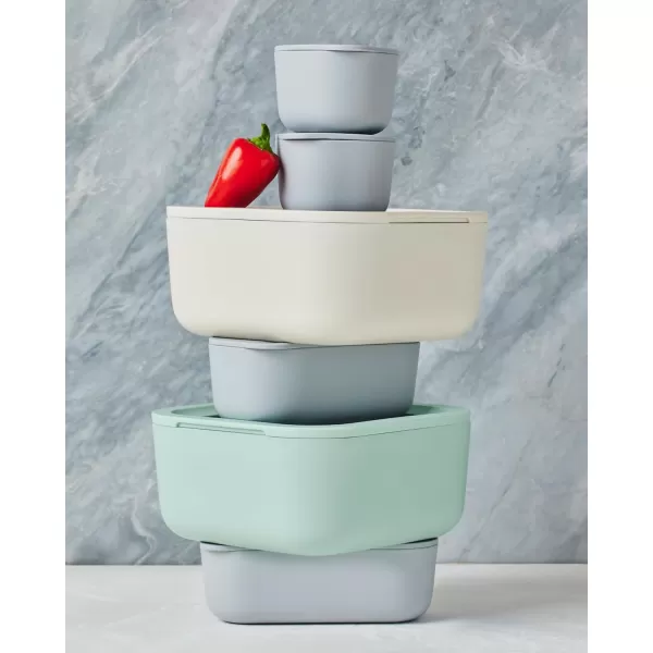 imageCaraway Glass Food Storage 10 Cup Glass Container  Ceramic Coated Food Container  Easy to Store Non Toxic Non Stick Lunch Box Container with Glass Lids Dishwasher Oven ampamp Microwave Safe  MistSage