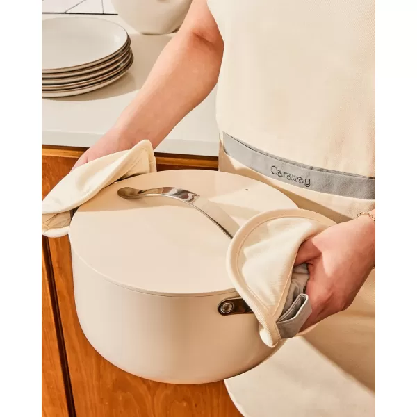 imageCaraway Linen Pot Holders  100 Organic Cotton Pot Holder  DoubleLayer Stain Resistant Stitching  Resists High Heat ampamp Low Cold Temperatures  Machine Washable  PerracottaPerracotta
