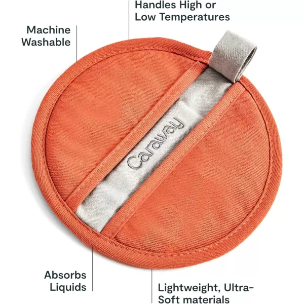 imageCaraway Linen Pot Holders  100 Organic Cotton Pot Holder  DoubleLayer Stain Resistant Stitching  Resists High Heat ampamp Low Cold Temperatures  Machine Washable  PerracottaPerracotta