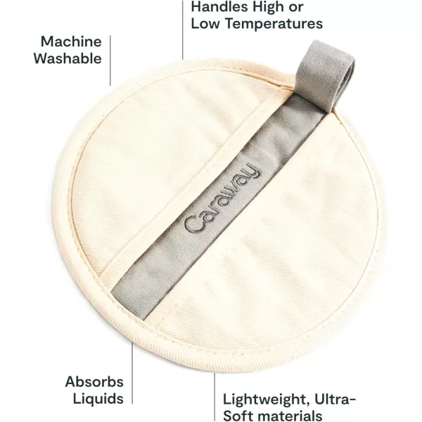 imageCaraway Linen Pot Holders  100 Organic Cotton Pot Holder  DoubleLayer Stain Resistant Stitching  Resists High Heat ampamp Low Cold Temperatures  Machine Washable  PerracottaCream
