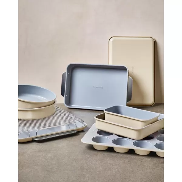 imageCaraway NonStick Ceramic 1 lb Loaf Pan  Naturally Slick Ceramic Coating  NonToxic PTFE ampamp PFOA Free  Perfect for Pound Cakes Breads ampamp More  SagePerracotta