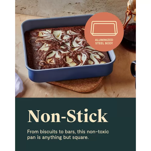imageCaraway NonStick Ceramic 9x13 Rectangle Pan  Naturally Slick Ceramic Coating  NonToxic PTFE ampamp PFOA Free  Perfect for Brownies Lasagnas and More  WhiteWhite