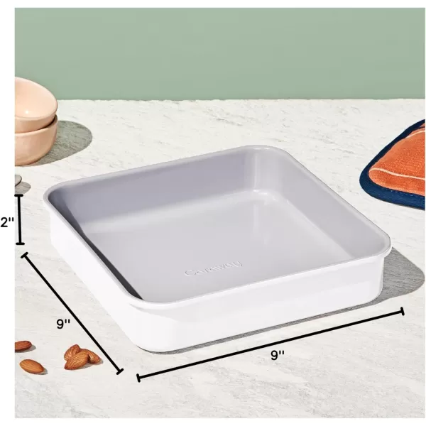 imageCaraway NonStick Ceramic 9x13 Rectangle Pan  Naturally Slick Ceramic Coating  NonToxic PTFE ampamp PFOA Free  Perfect for Brownies Lasagnas and More  WhiteWhite