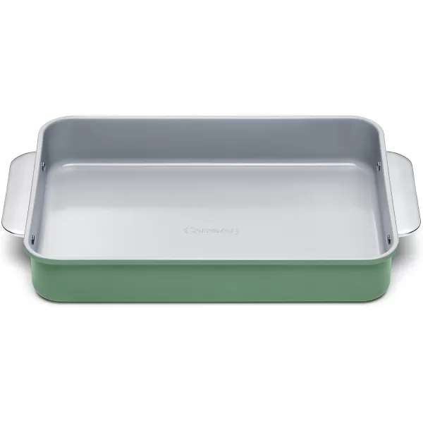 imageCaraway NonStick Ceramic 9x13 Rectangle Pan  Naturally Slick Ceramic Coating  NonToxic PTFE ampamp PFOA Free  Perfect for Brownies Lasagnas and More  WhiteSage