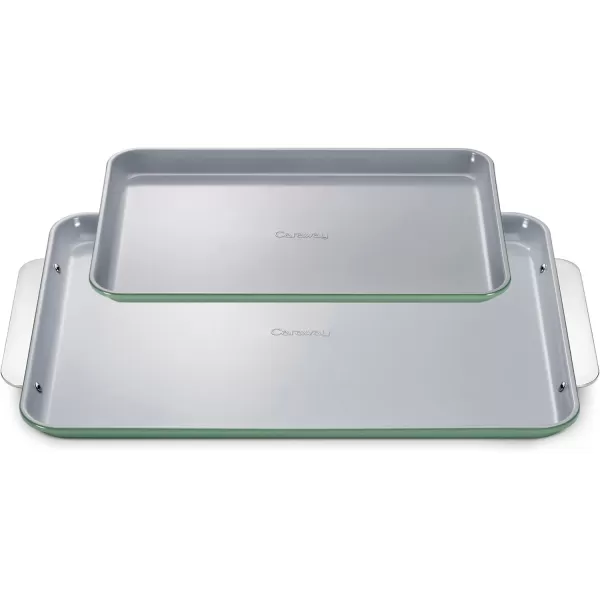 imageCaraway NonStick Ceramic Baking Sheet  Naturally Slick Ceramic Coating  NonToxic PTFE ampamp PFOA Free  Perfect for Baking Roasting and More  Medium 15quot x 10quot  CreamSage