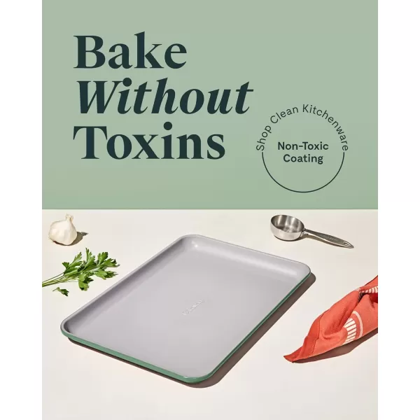 imageCaraway NonStick Ceramic Baking Sheet  Naturally Slick Ceramic Coating  NonToxic PTFE ampamp PFOA Free  Perfect for Baking Roasting and More  Medium 15quot x 10quot  CreamMarigold